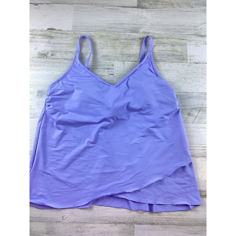 New Lands End Women's Size M (10-12) Pastel Purple Flowing Swim Tankini Beach